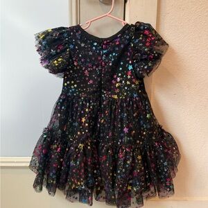 Lola + The Boys Black Dress with Vibrant Stars